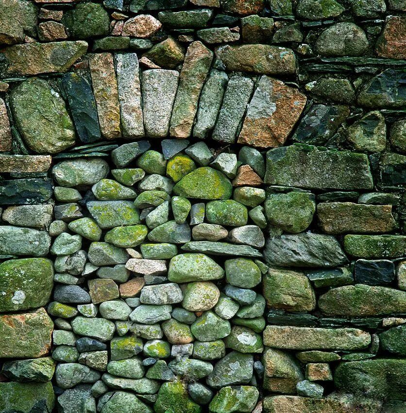 Stone works. Каменная кладка. Стена из камня. Стена из булыжника. Стена из валунов.