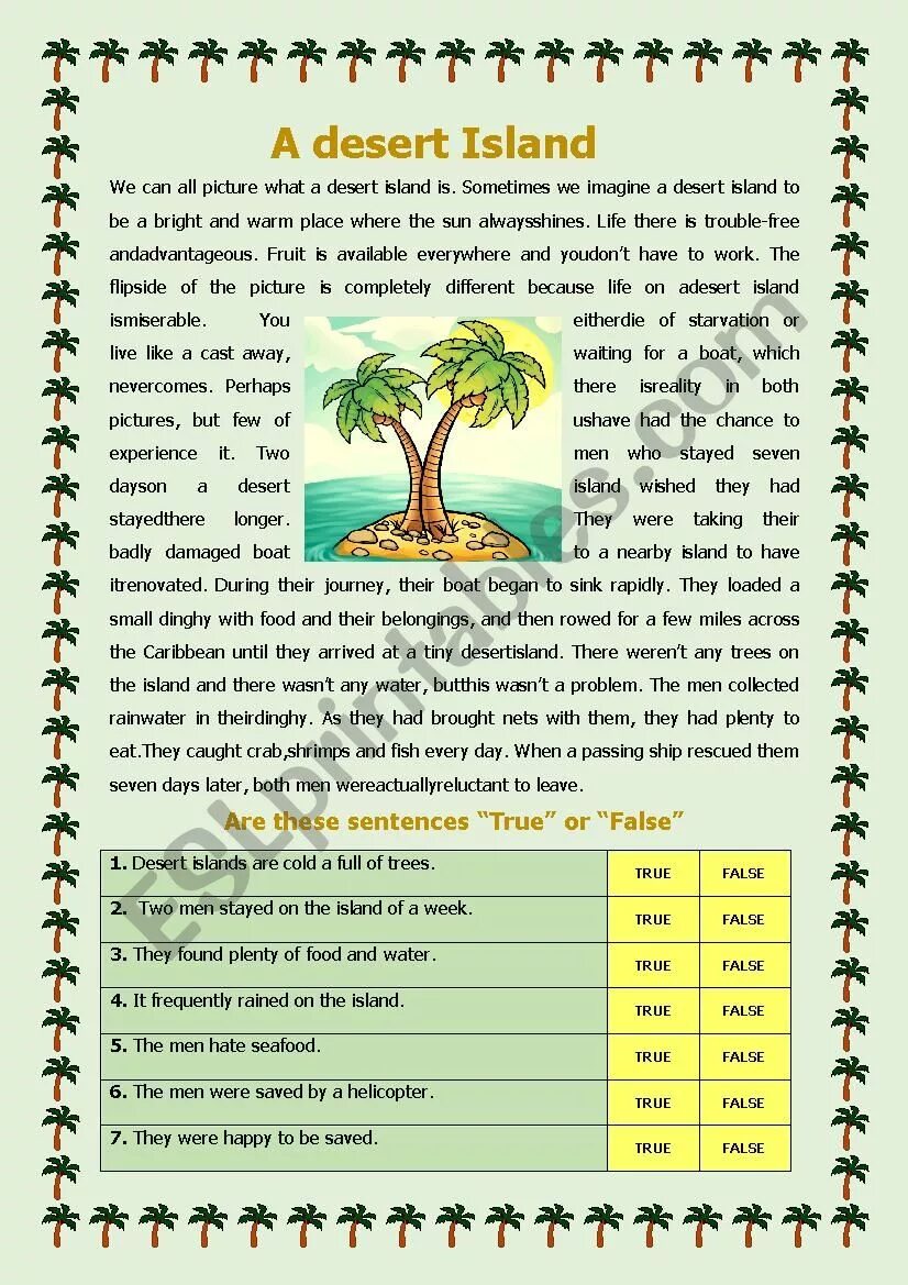 Your are on an island. Deserted island worksheets. desert island worksheets. island worksheets. magic island worksheets.