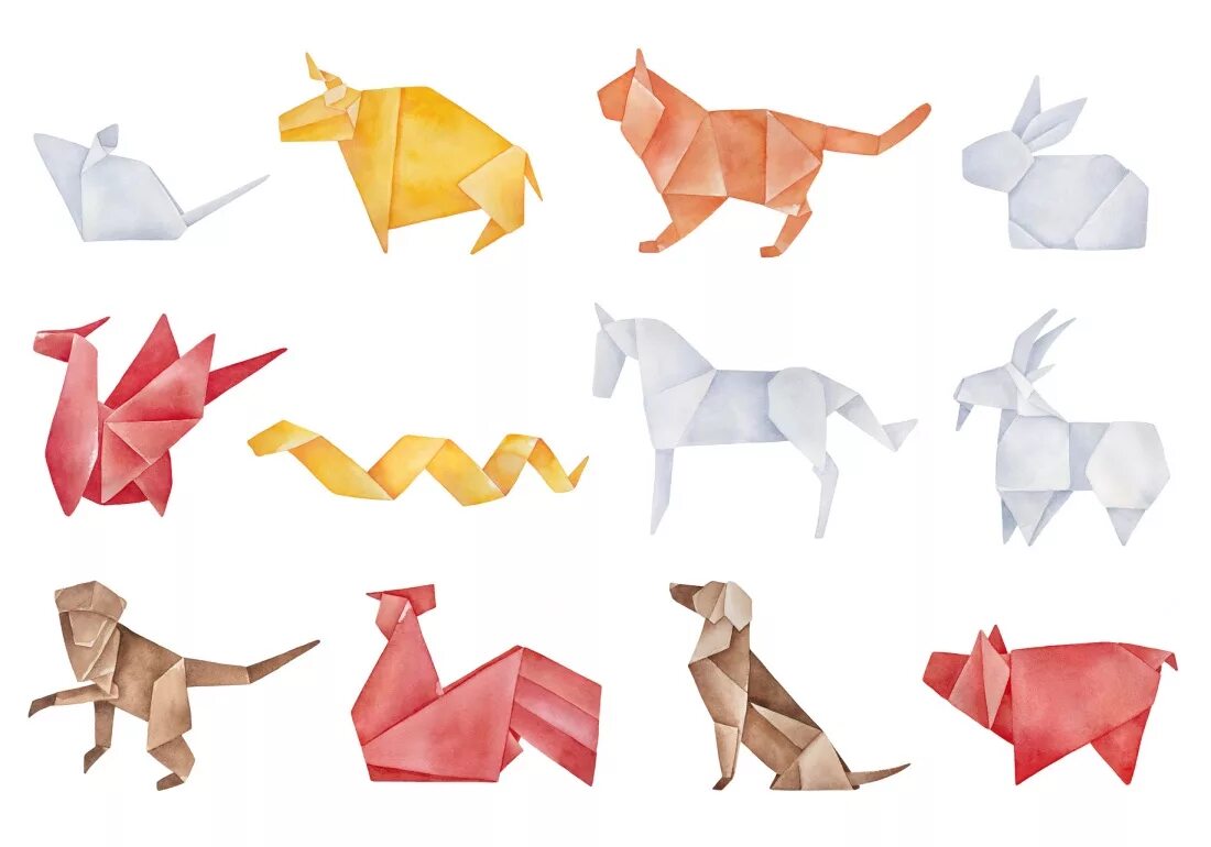 Год свиньи год лошади. Животные Китая оригами. Оригами бык. Животные брошь оригами. Оригами 12 животных по восточному календарю.