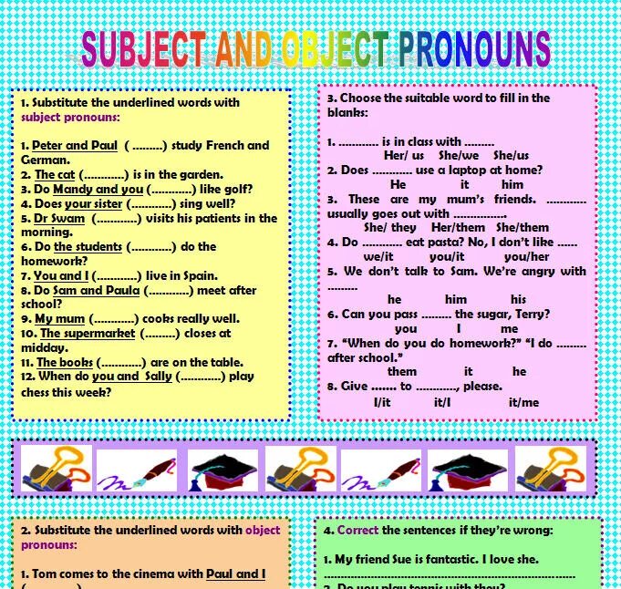 Объектные местоимения Worksheets. Object pronouns в английском Worksheets. Objective pronouns упражнения. Объектные местоимения в английском языке Worksheets. Personal object