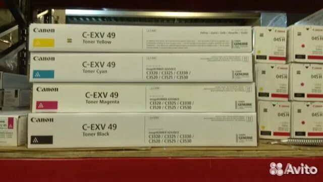 Картриджи c exv49. Canon c-exv49c.