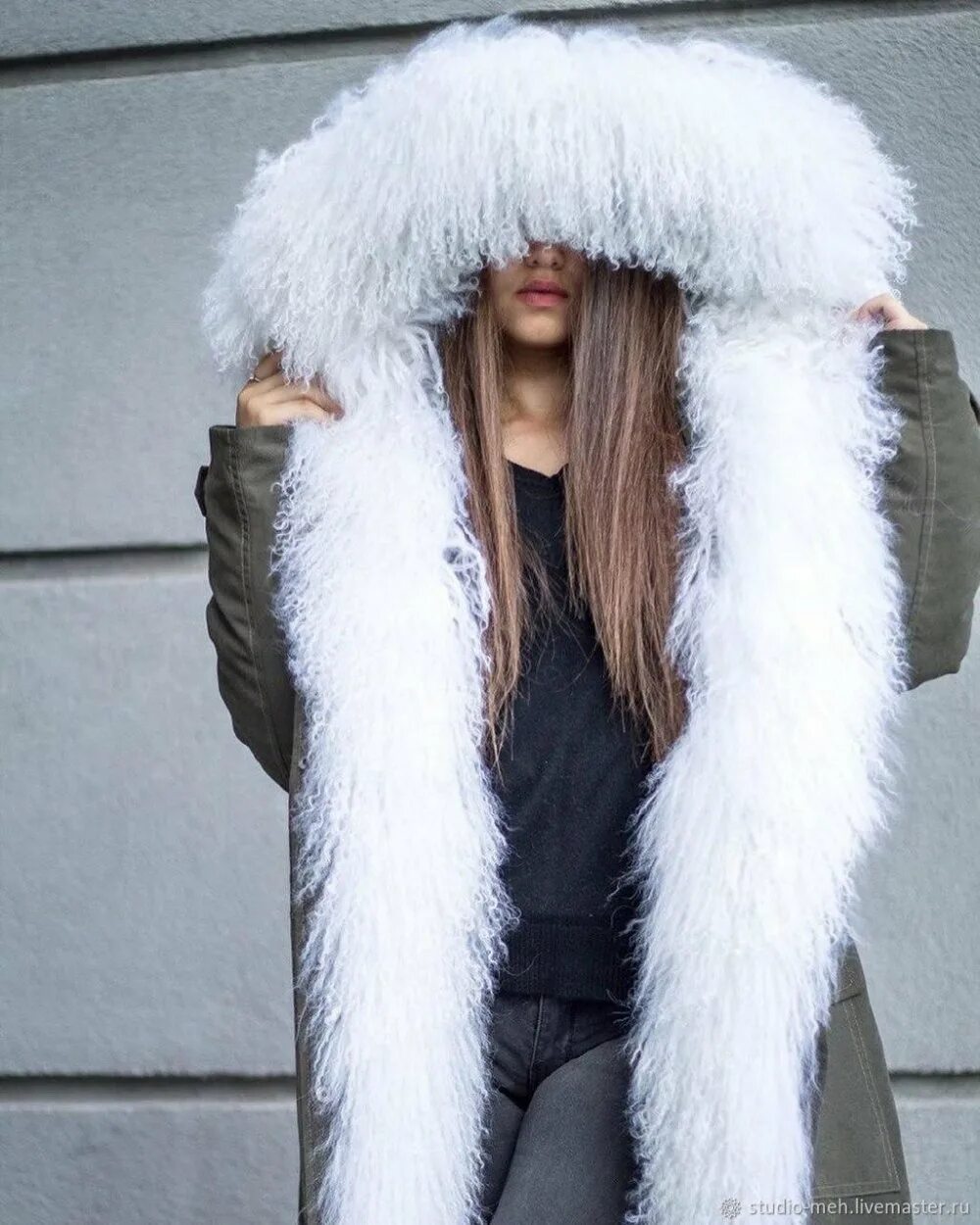 парка с мехом ламы снежная королева. куртка парка с мехом женская. парка с меховым капюшоном. парка с мехом чернобурки. Kael t.