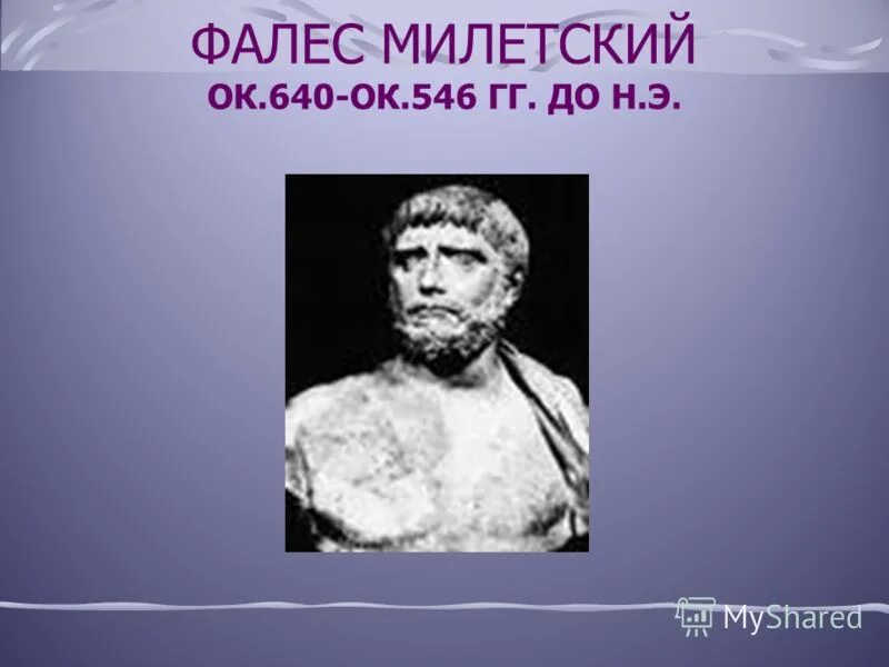 фалес бытие