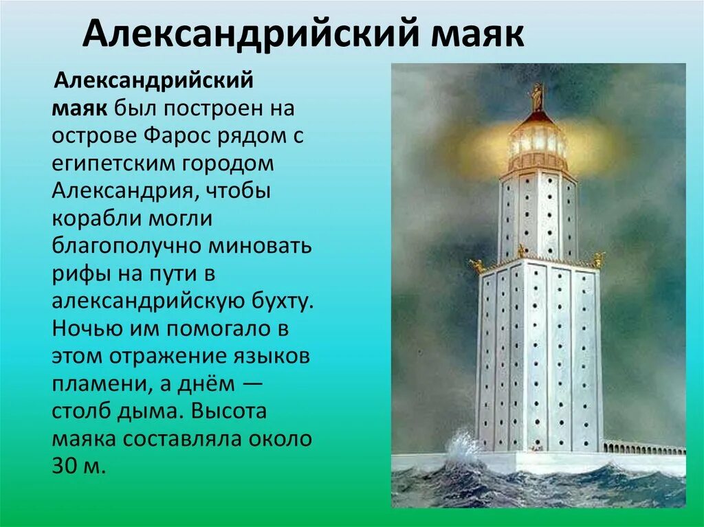 Форосское чудо света. Фаросский Маяк Александрийский Маяк. Александрийский Маяк семь чудес света. Фаросский Маяк в Александрии 5 класс. Фаросский Маяк в Александрии египетской.