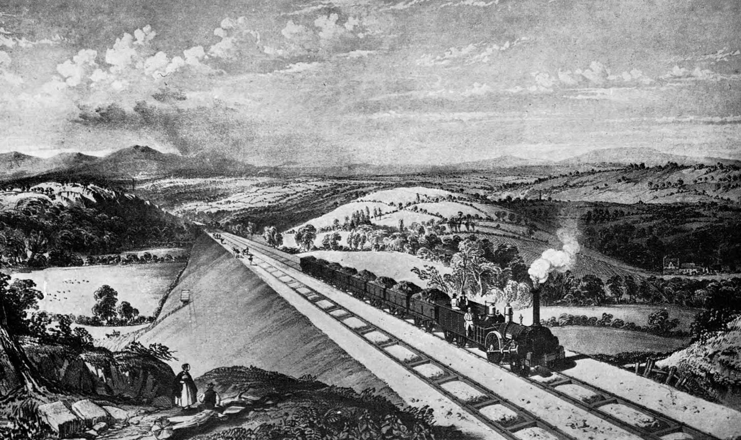 1750 год железная дорога. Железная дорога Стоктон - Дарлингтон. Железная дорога 1840 год. Железные дороги в Германии 1840. 1840 Год.