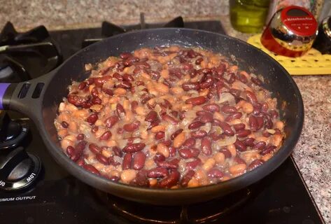 Рецепт жареной фасоли на сковороде
