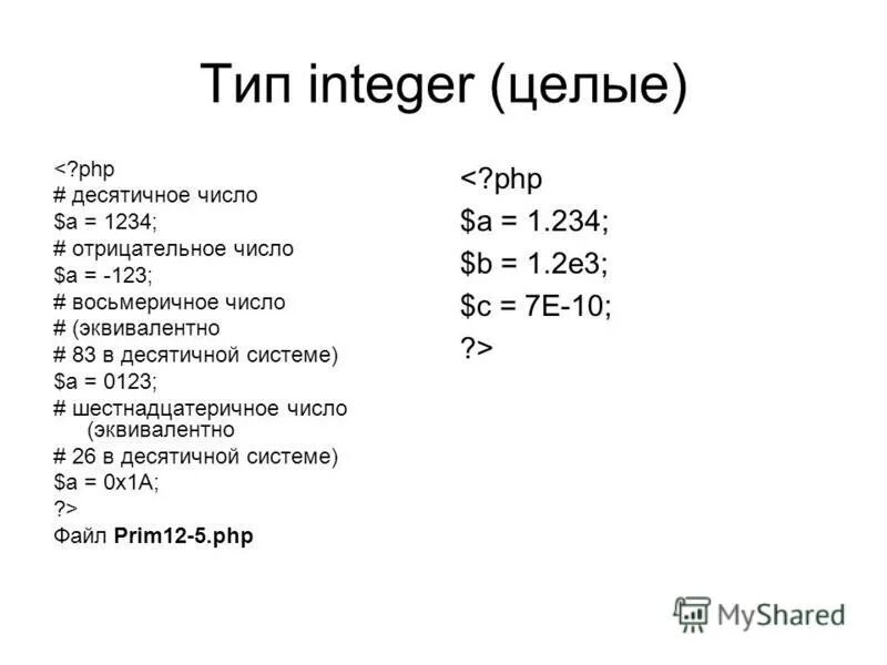 Целочисленный тип данных. Числа типа integer. Типы данных php. Знаковый тип int. Целый тип int.