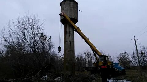 Демонтаж водонапорной башни