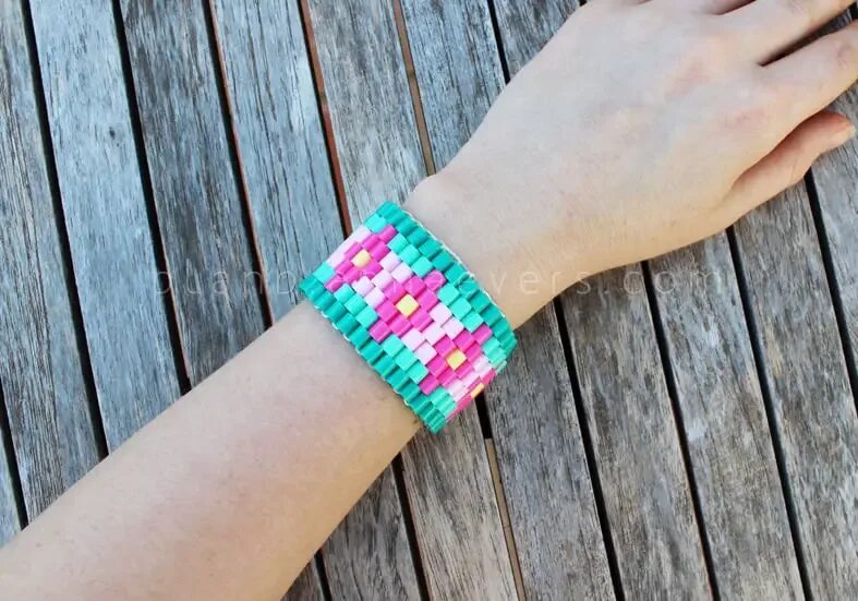 18 easy. Браслет DIY. Beaded Bracelet DIY. Браслет Micro Beads. Weave Beads.