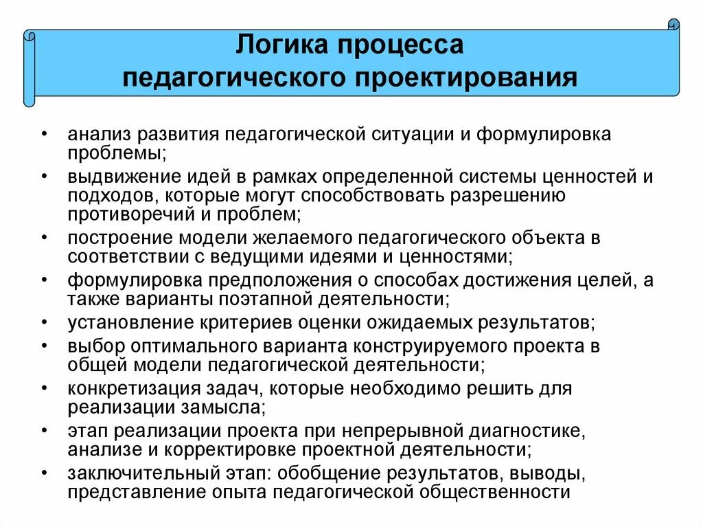 Логика проектирования образовательного процесса. Логика построения целостного педагогического процесса.. Логика и условия построения целостного педагогического процесса. Логика педагоиескогопроцесса.