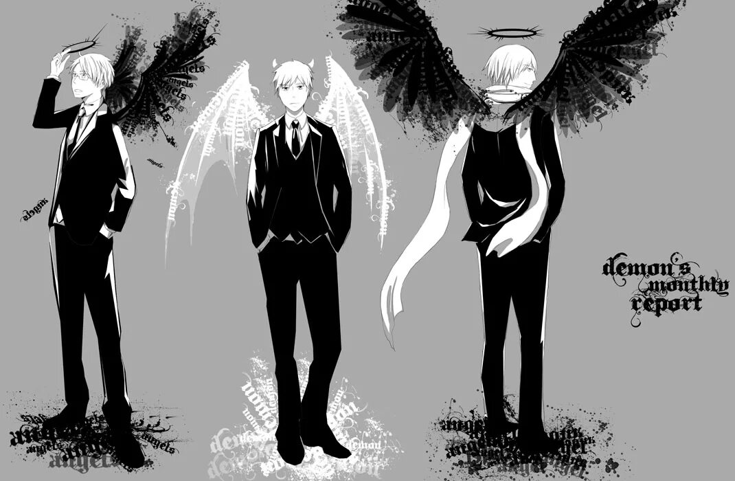 Ролевая жизнь. Россия Хеталия демон. Hetalia England Angel au. Америка демон Россия ангел. Америка демон и Россия.