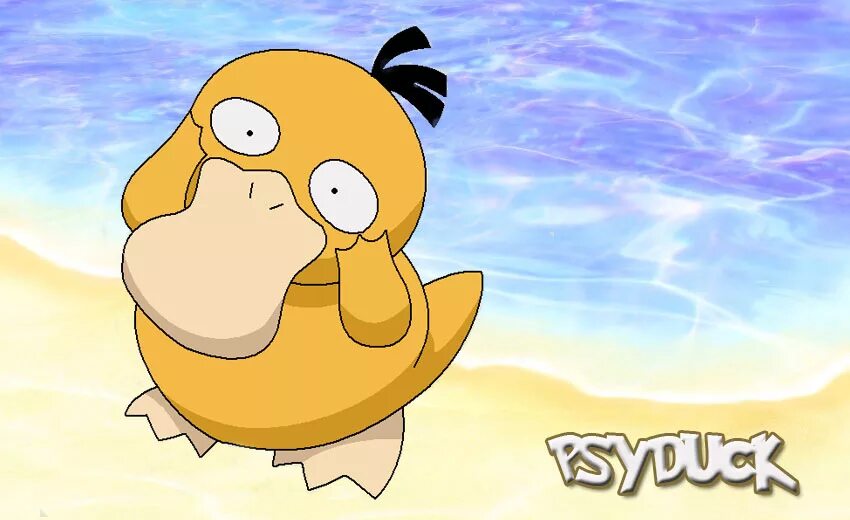 Утка псайдак. Псидак. Покемон псайдак. Psyduck покемон. Покемон псидак.