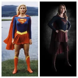 Helen Slater(Left), Melissa Benoist As Supergirl Helen Slater, Melissa Beno...