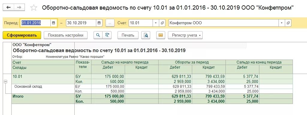 Что значит остатки на счетах. Карточка счета 1с номенклатура. 1с Бухгалтерия карточка счета. Обороты счета в 1с. Оборотно-сальдовая ведомость по номенклатуре 1с.