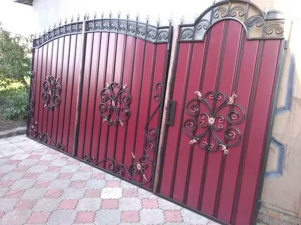 Недорогие ворота с калиткой для дачи