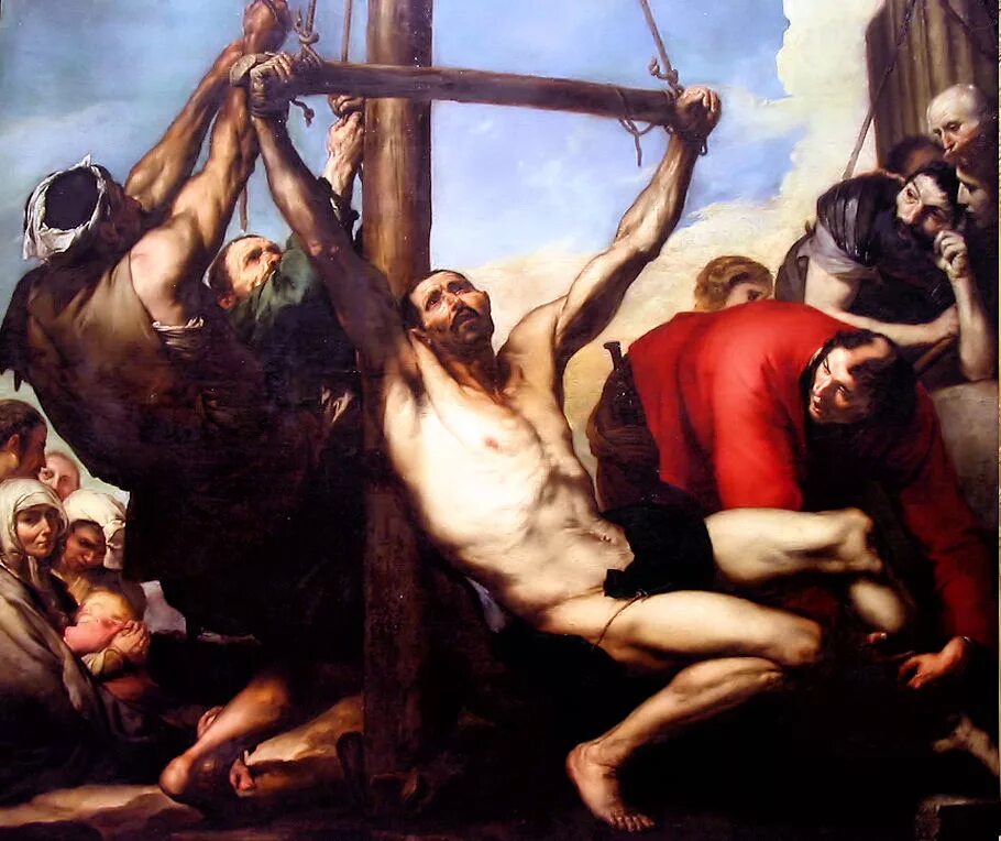 Как убивали апостолов. «Мученичество Святого Себастьяна» 1649. «Мученичество св. Варфоломея» (1630 Рибера.