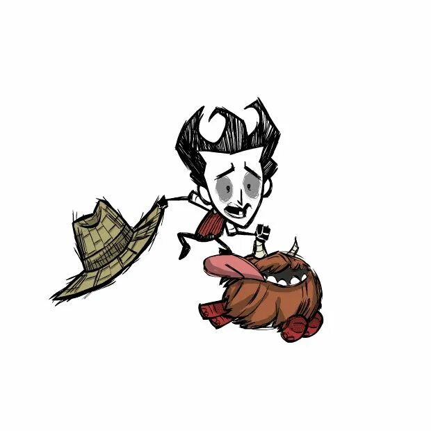 Донт старв Уилсон и Честер. Уилсон don't Starve Art. Неголодайка Уилсон. Вилсон из донт старв.