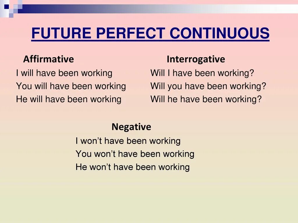 Формы future perfect continuous. Future perfect Continuous примеры. Фьючер континиус Фьючер Перфект. Фьючер Перфект континуокм примеры. Предложения в Фьюче Перфект континиус.