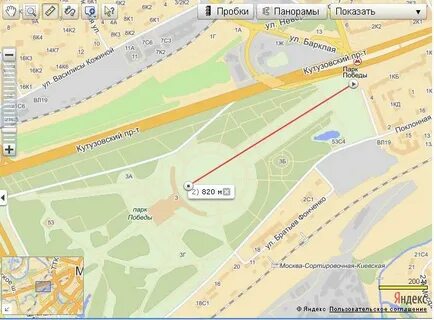 Метро парк победы до поклонной горы