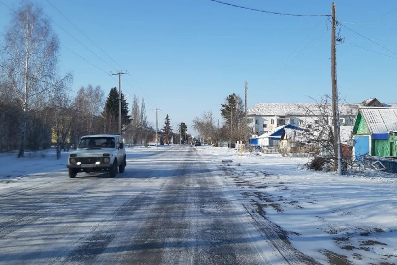 Омск выпал снег