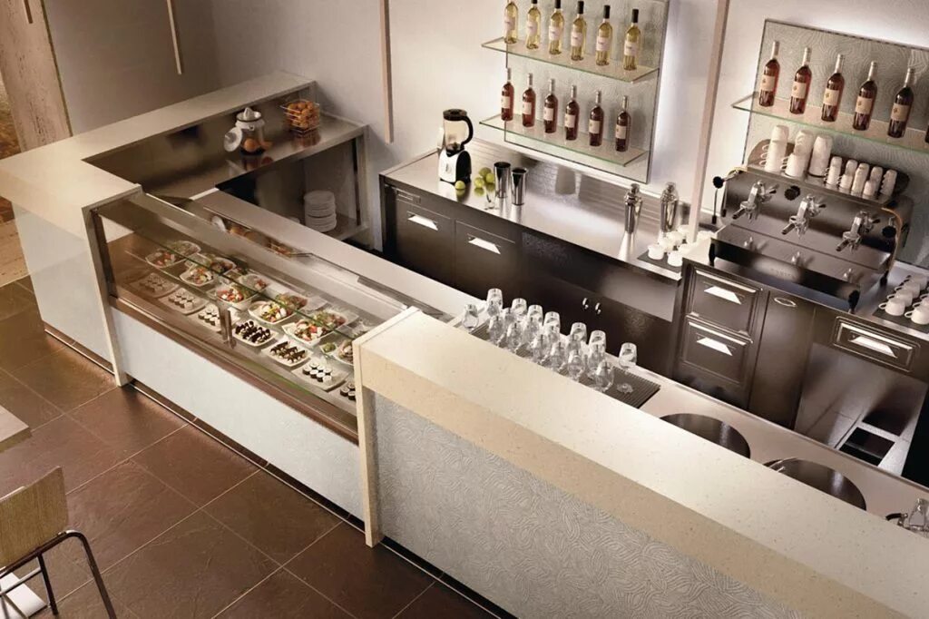 барное оборудование. барная стойка изнутри в кафе. интерьер кофейни. оборудование кафе бары рестораны. оборудование для барной стойки.