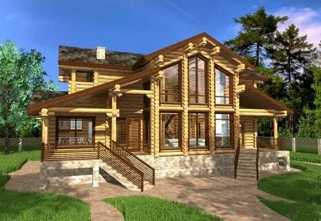 Проекты домов из бревна