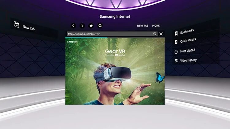 VR В браузере. Gear VR меню. Браузер для VR очков. VR Натив игры.