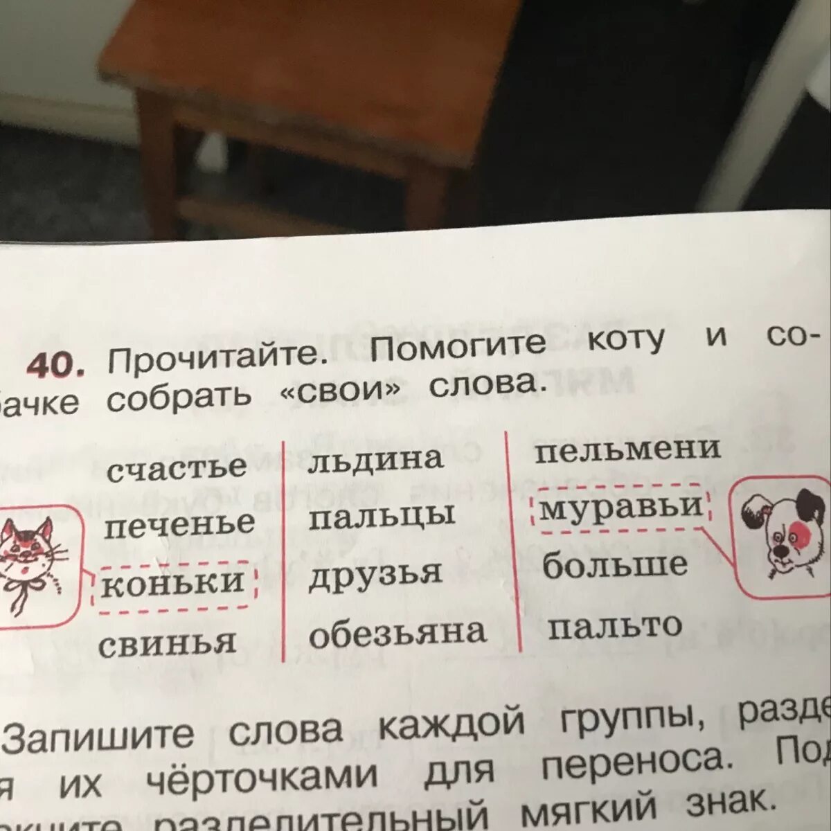 Запишите слова разделяя на две группы. Помогите коту и собачке собрать свои. Помогите коту и собачке собрать свои слова. Помоги коту и собаке собрать свои слова. Помоги коту и собачке собрать свои.