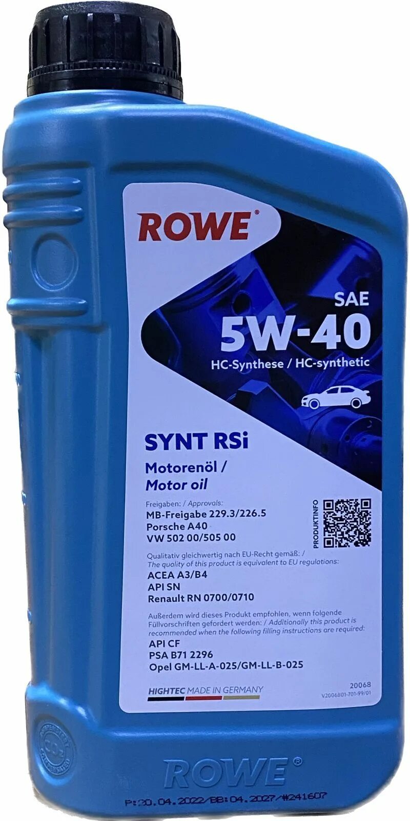 Масло Rowe 5w40. Rowe 5-40. Rowe 5w40 DL. Масло моторное 5w40 Rowe артикул. Моторное масло rowe 5w 40