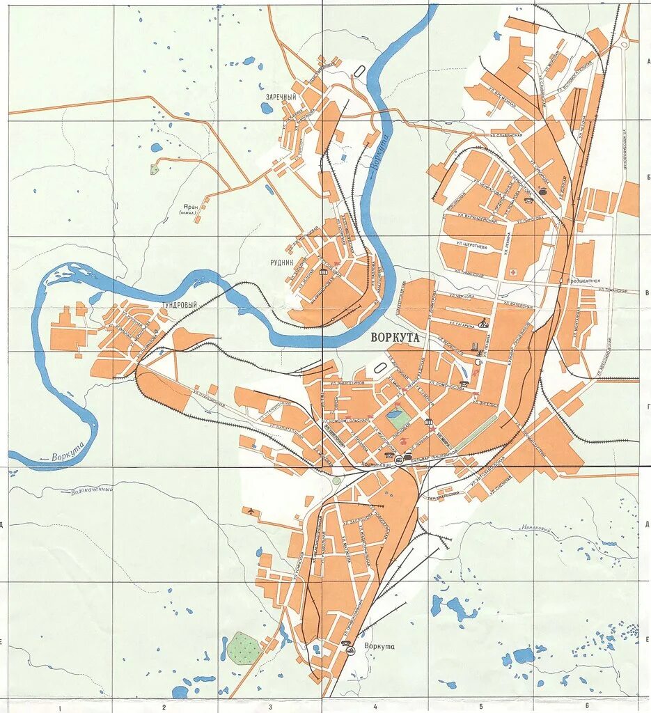 Координаты воркуты. Карта г Воркута с улицами. Г Воркута на карте. Река Воркута на карте. Город Воркута на карте.