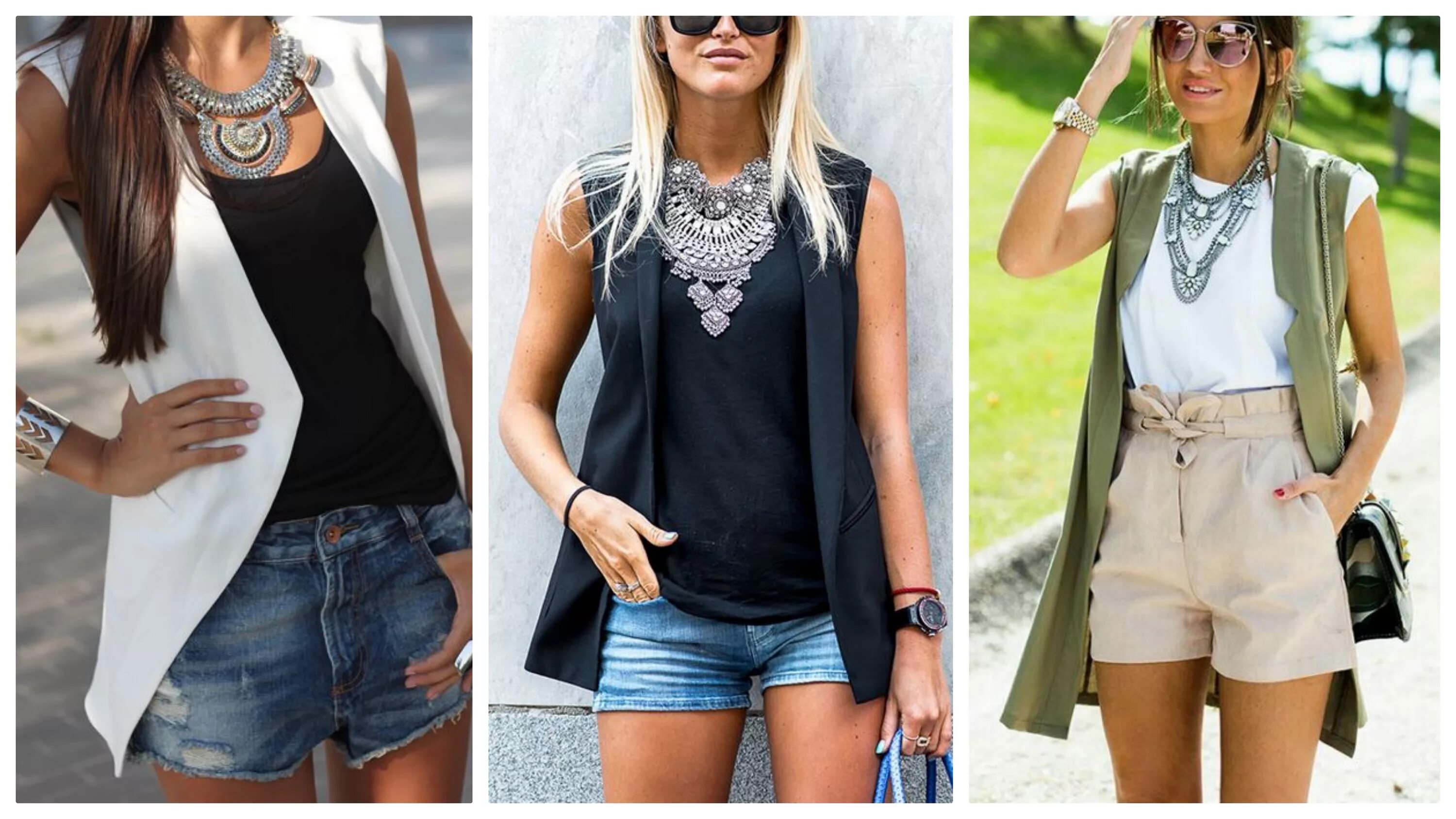 модные образы с жилетами. что одеть под безрукавку. меховой жилет и стильные образы. образы с черной жилеткой. под что носить жилетку.