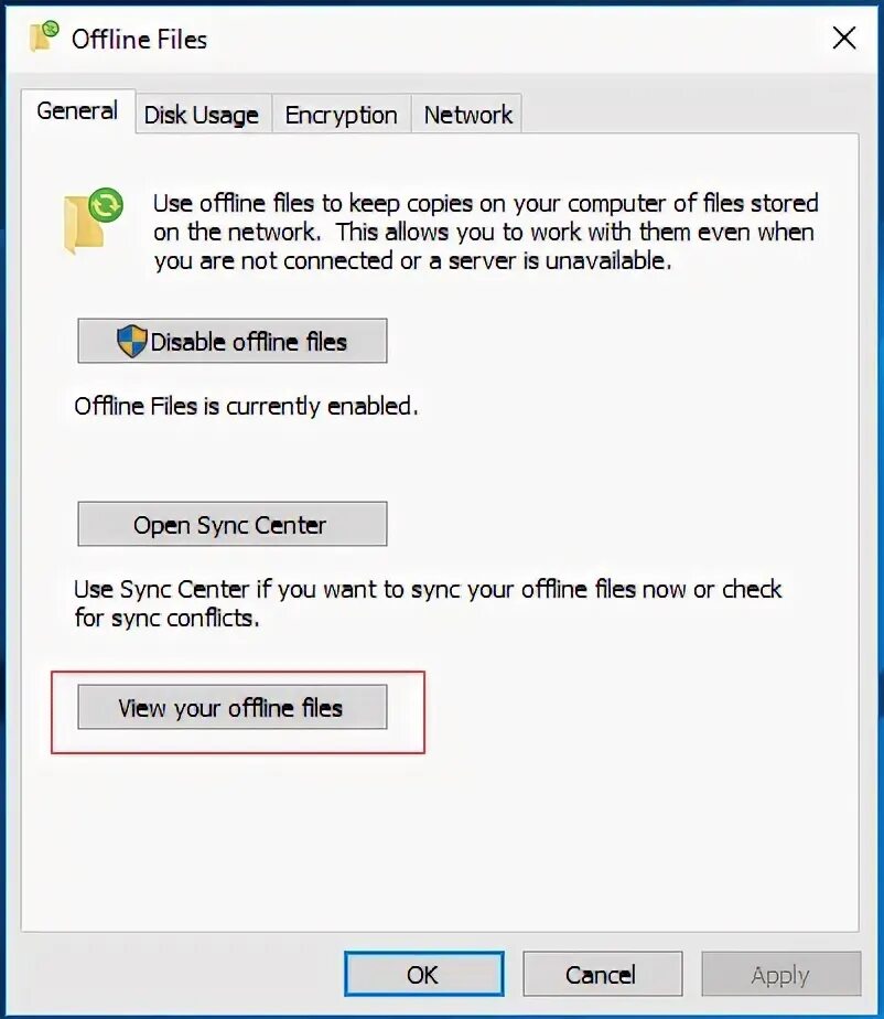 Microsoft sync Center что это. Offline files