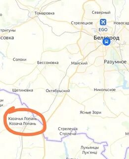 Казачья лопань харьковская область карта от белгорода
