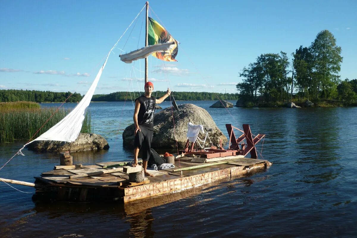 Самодельный плот. Сплав на плоту. Плот из бочек своими руками. Бочка Водный туризм.