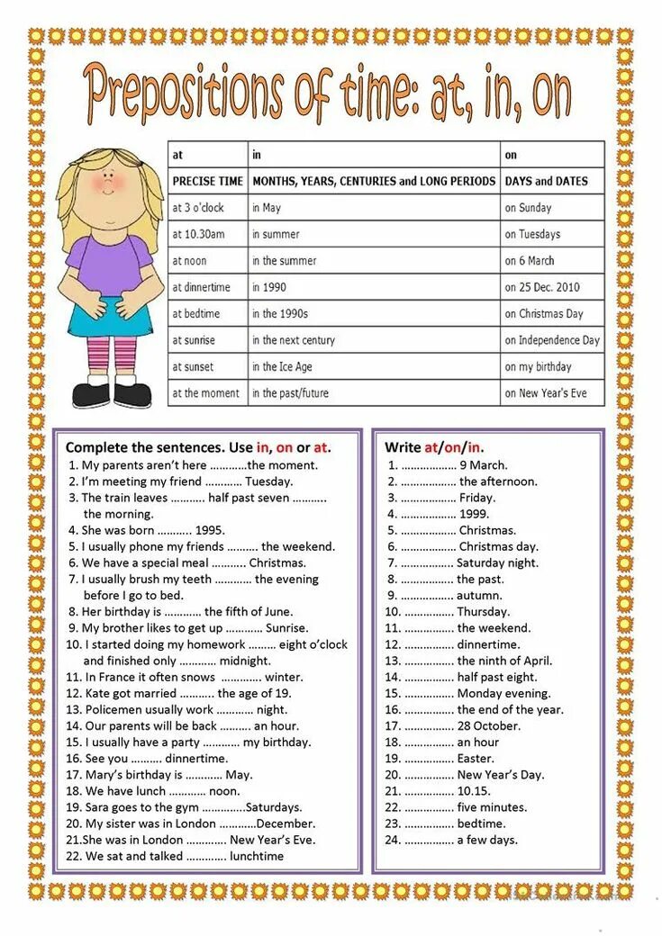 Prepositions elementary