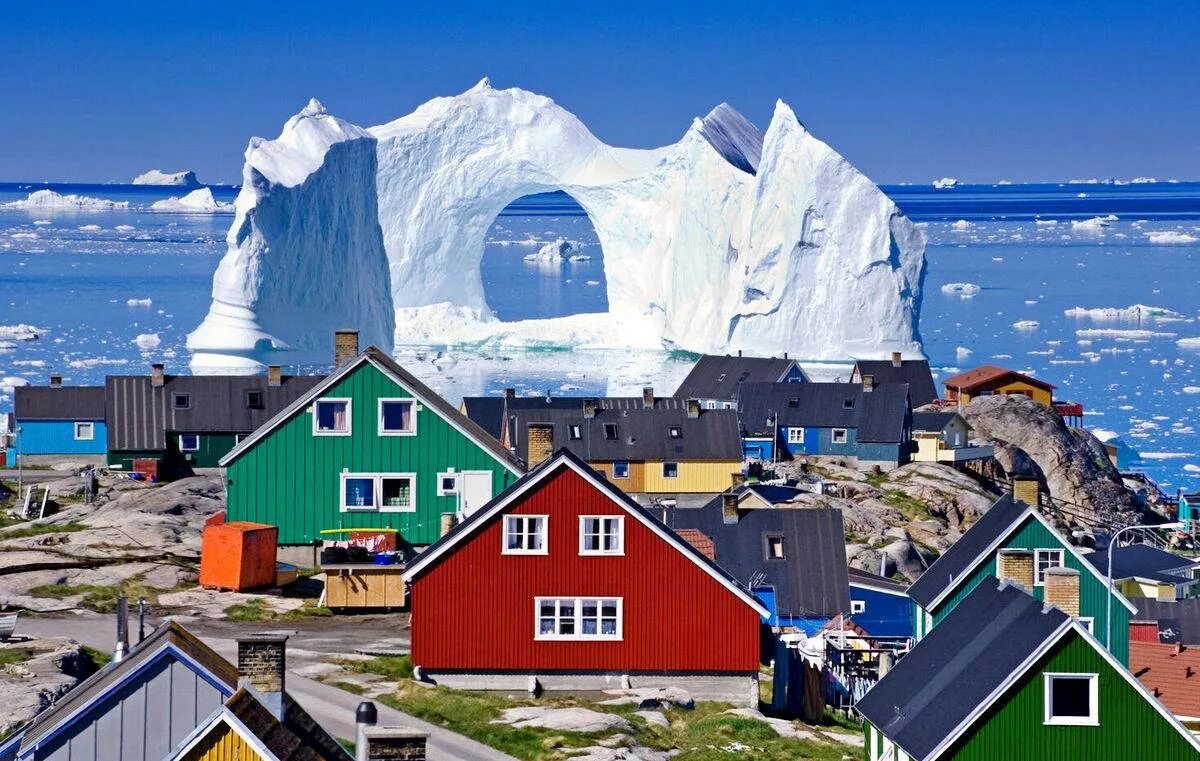 Лучшие северные страны. Гренландия столица Нуук. Ледниковый Фьорд Илулиссат (Гренландия).