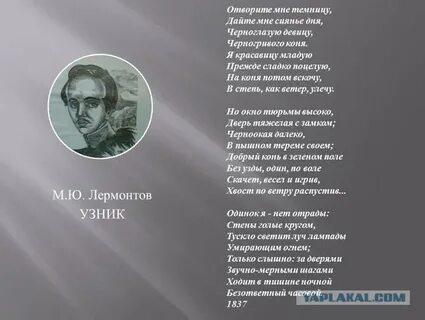 Стих узник текст