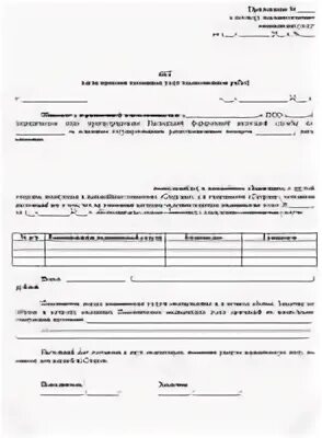 Акт медицинских услуг