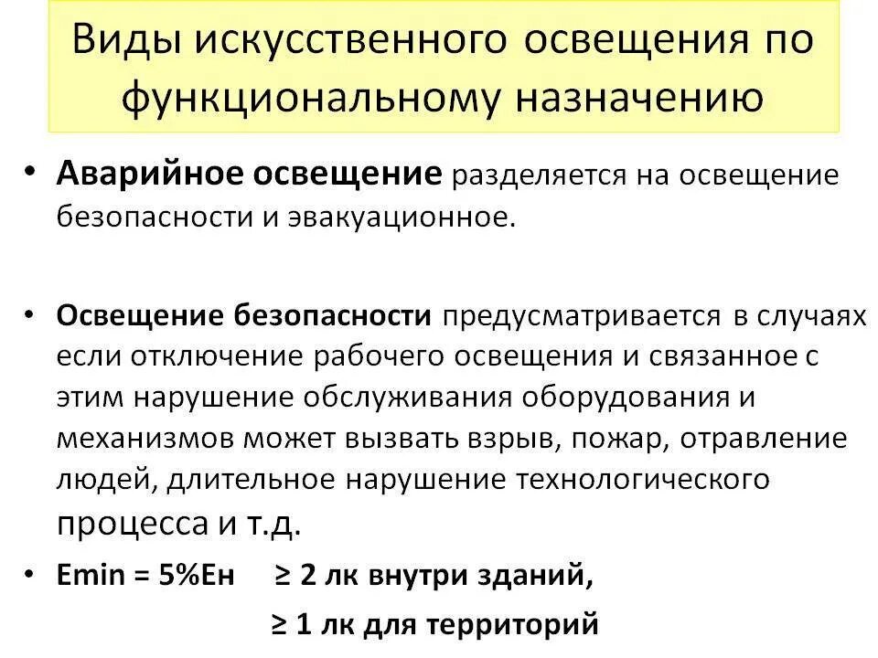 В какое время включается эвакуационное освещение. Аварийное освещение. требования к освещению.. требования предъявляемые к аварийному освещению. требования к светильникам аварийного освещения. виды искусственной освещенности.
