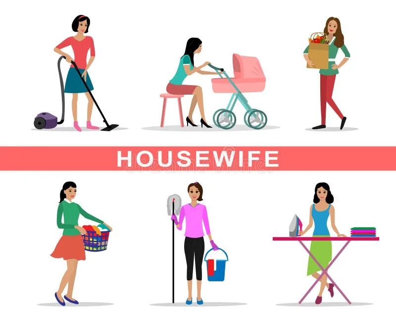 Путь домохозяйки. Человек в движении работа по дому домохозяйки. Housework анимация.