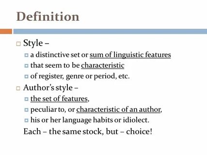 Define style