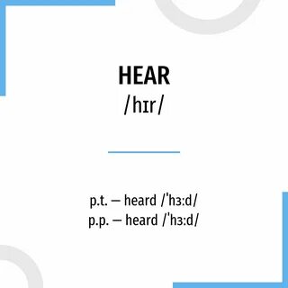 Глагол hear