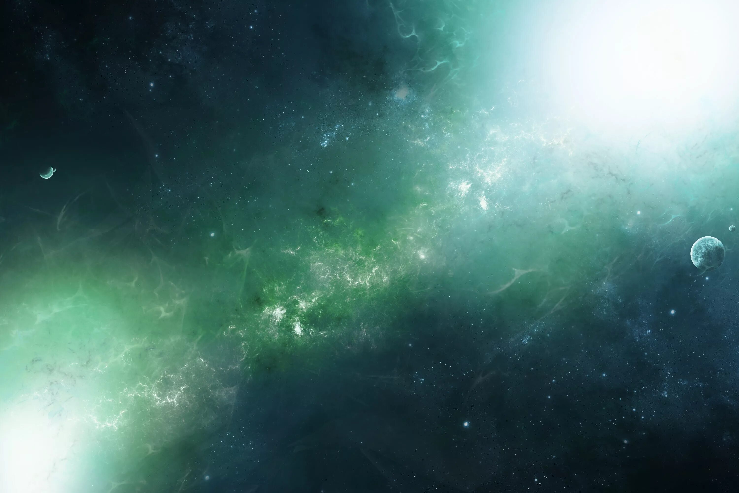 Космос. Космос фон. Абстракция космос. Зеленый космос. Изображение 2000 2000 пикселей