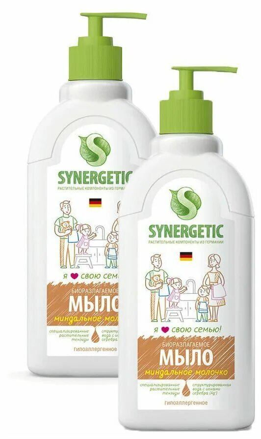 жидкое мыло synergetic 500мл. кондиционер для белья synergetic миндальное молочко 1,5 л. синергетик миндальное молочко. синергетик миндальное молочко. синергетик мыло жидкое 0,5л дозатор миндальное молочко.