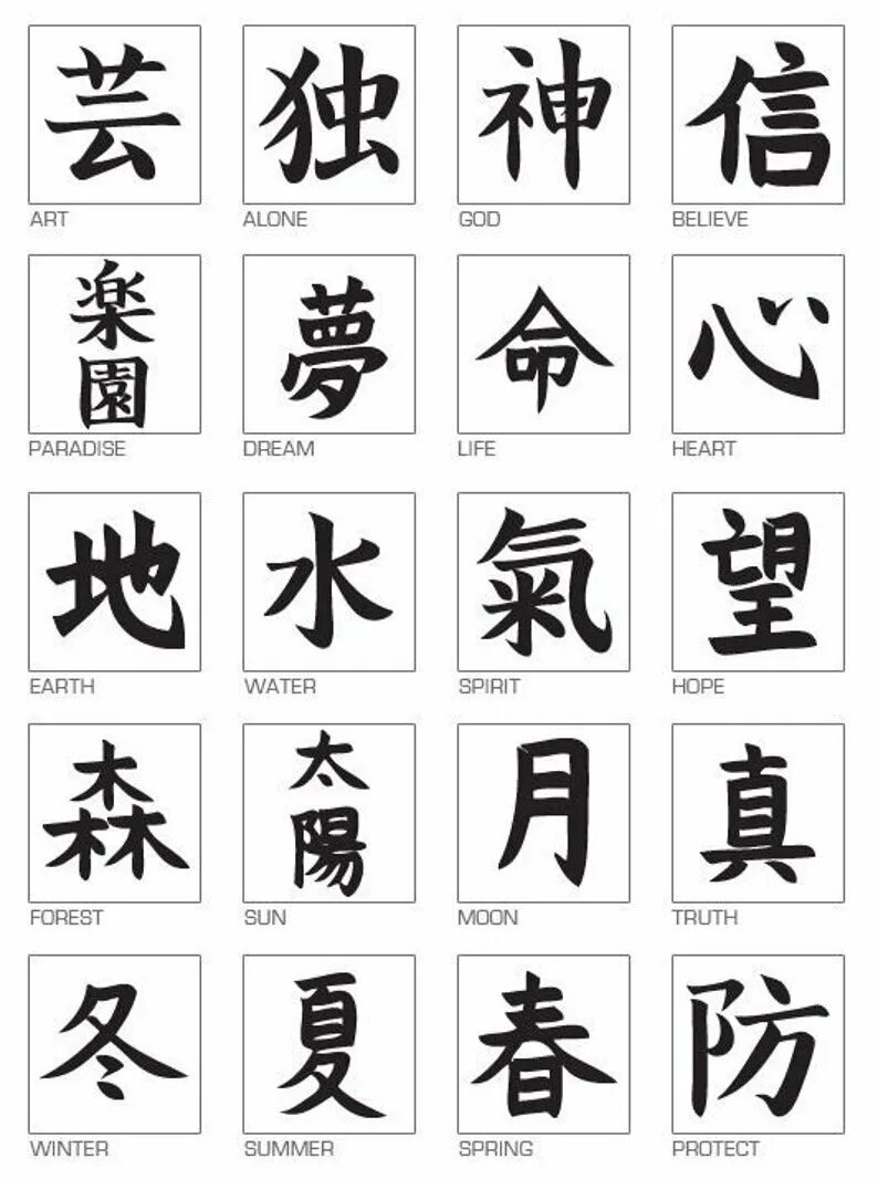 Значение китайских цветов. Японские символы. Kitayskiye simvoli. Японские иероглифы. Китайские иероглифы.