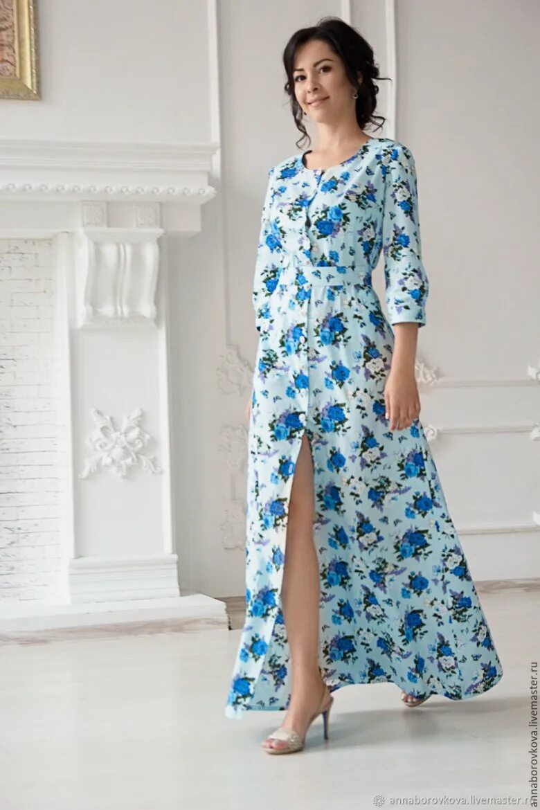 Платья длинное на пуговицах. Летнее домашнее платье. длинные домашние платья. длинное ситцевое платье. домашнее ситцевое платье.