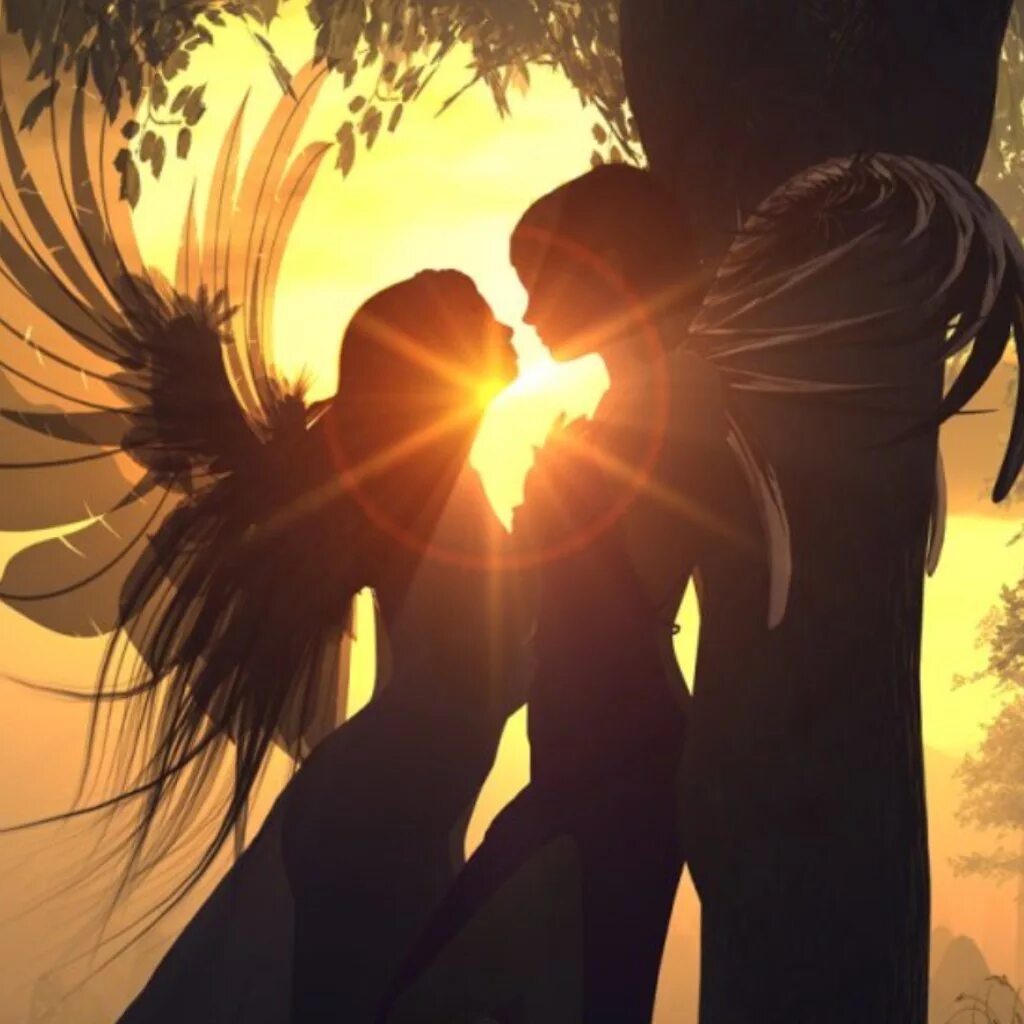 Любовь на двоих крылья для них. Два крыла любви на двоих картинки. Влюбленные души. Человек с крыльями птицы. Двое на крыльях счастья.