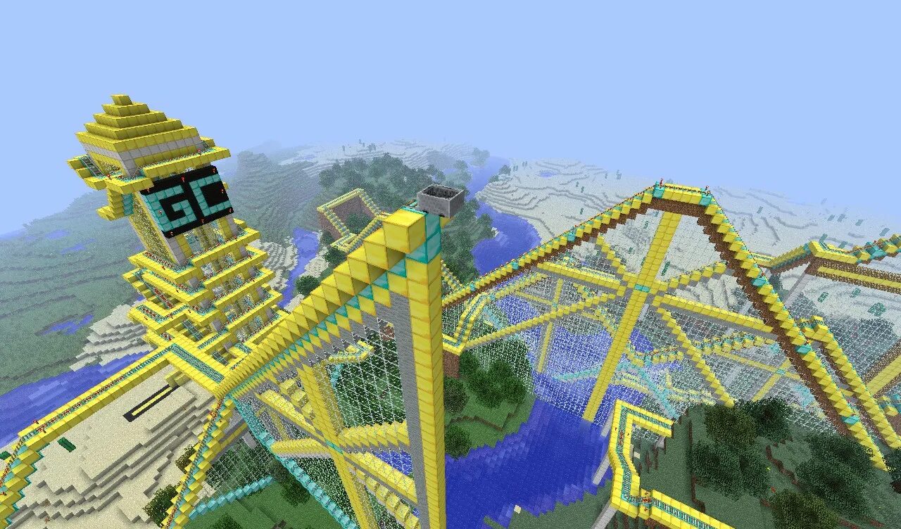 Майнкрафт карта американские горки. Minecraft Rollercoaster the Golden Coaster. Американские горки майнкрафт 1.16.1. Американские горки майнкрафт постройка. Американские горки в МАЙНКРАФТЕ постройка.