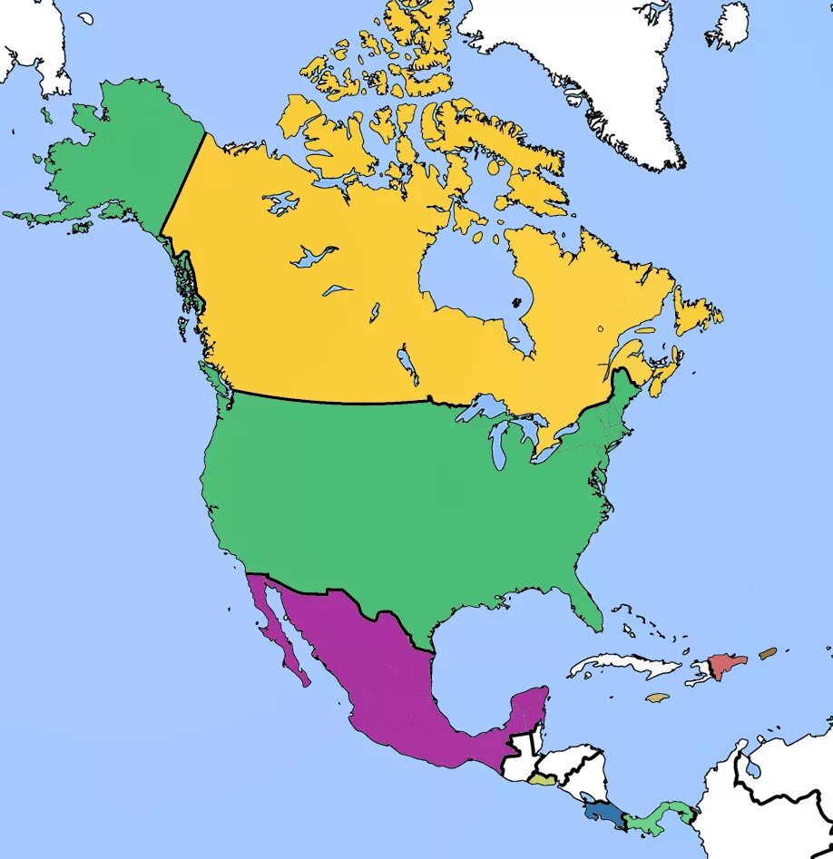 Где на территории северной америки. Карта Северной Америки для маппинга. Северная Америка материк. Государства на материке Северная Америка. Северный.