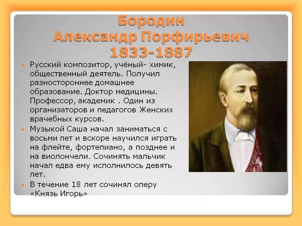 Композиторы которые были врачами. Бородин композитор сообщение. Бородин презентация. Бородин краткая биография.